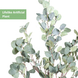 Artificial Eucalyptus Tree, 4FT Tall Faux Eucalyptus Tree, Artificial Plants with Realistic Trunk and Lifelike Leaves for Home Office Decor 4FT Fake Eucalyptus Tree for Home House Office Décor CETRD