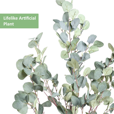 Artificial Eucalyptus Tree, 4FT Tall Faux Eucalyptus Tree, Artificial Plants with Realistic Trunk and Lifelike Leaves for Home Office Decor 4FT Fake Eucalyptus Tree for Home House Office Décor CETRD