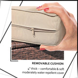 Super Patio 10 Piece Patio Furniture Set with Storage Box and Ottomans, Rattan Outdoor Conversation Set with Tempered Glass Coffee Table, Outdoor Sectional Sofa for Garden, Backyard, Deck, Brown Super Patio