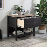 Sauder Cottage Road Lateral File, L: 32.44" x W: 21.81" x H: 29.76", Raven Oak Finish Sauder