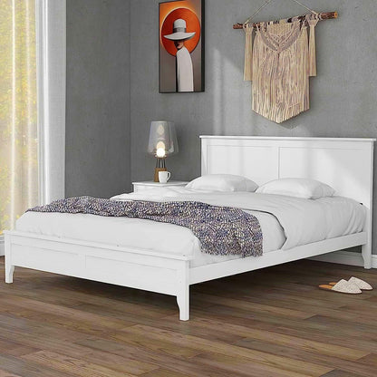 Harper & Bright Designs Modern White Queen Platform Bed with Headboard and Under-Bed Storage - WoodArtSupply