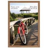 MCS Museum Poster Frame 24x36 Medium Oak, Vertical & Horizontal Wall Hanging Large Picture Frame for Photos, Posters & Art Prints (1-Pack) MCS