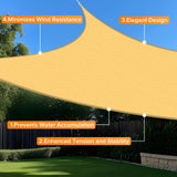 Artpuch Sun Shade Sail, 10'x13' Sand Rectangle, Curved Edged Commercial Grade 185GSM Permeable Outdoor Shade Cloth for Deck, Backyard, Patio (Custom Sizes Made) Artpuch