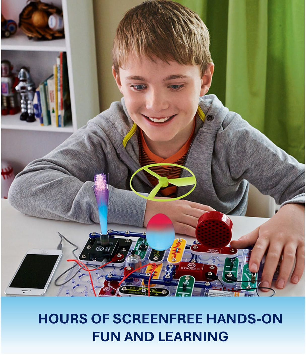 Snap Circuits Light Electronics Exploration Kit | Over 175 Exciting STEM Projects | Full Color Project Manual | 55+ Snap Circuits Parts | STEM Educational Toys for Kids 8+ Snap Circuits