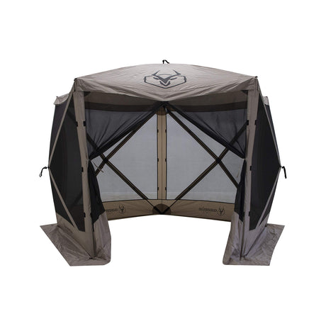 Gazelle Tents™, G5 5-Sided Portable Gazebo, Easy Pop-Up Hub Screen Tent, Waterproof, UV Resistant, 4-Person & Table, Desert Sand, 85" x 115" x 106", GG501DS Gazelle Tents