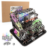 OWNONE 1 3D Wooden Puzzle Marble Run with LED Lights, Wooden Model Building Kits for Adults, Wood Mechanical Puzzle Building Set, Office Desk Decor Gift for Men Adults (312 PCS) OWNONE 1