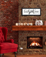 Home Sweet Home Sign Wall Decor: Rustic Art for Bedroom Wall Decor Above Bed Modern Farmhouse Country Wall Signs Master Bedroom Signs Framed Family Plaques Home Decorative 6" x 14.5" HLJ ART