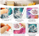 Axquilon 4 Pack Diamond Art Kits for Adults - Wolf Diamond Painting Kits for Adults, 5D Round Full Drill Gem Art, Paint by Diamonds Pictures DIY Crafts Kits 14x14 inch Axquilon