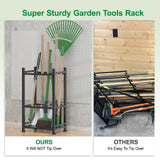 Dirza Garden Tool Organizer,Yard Tool Organizer for Garage Organization and Storage,Garden Tool Rack with 9 Loops for Garage, Shed, Outdoor,Easy Take Out and Storage,Will NOT tip over Dirza