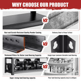 ErgoNova 72''H Garage Shelving Heavy Duty Shelving Units, 4000LBS Ultra-Large Capacity Adjustable 5 Tier Metal Storage Shelves for Kitchen, Warehouse and Basement, 47.2''Wx23.6''Dx72''H, Black ErgoNova