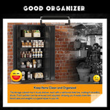 Greenvelly Metal Garage Storage Cabinet with Locking Doors, Black 72" Steel Storage Cabinet, Lockable Metal File Cabinet with Adjustable Shelves for Home Office, Garage, School Greenvelly