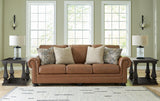 Signature Design by Ashley Carianna Classic Leather Match Sofa with Nailhead Trim, Dark Brown Signature Design by Ashley