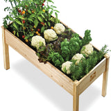 Raised Garden Bed With Legs 48x24x30" - Natural Cedar Wood Elevated Planter Box with Bed Liner for Flowers, Veggies, Herbs. Space Saver for Outdoor Patio, Deck, Balcony, Backyard. 200lb Capacity Maple99