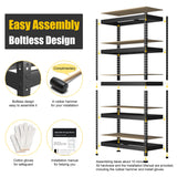 PrimeZone Storage Shelves 2 Packs 5 Tier Adjustable Garage Storage Shelving, Heavy Duty Metal Storage Utility Rack Shelf Unit for Warehouse Pantry Closet Kitchen, 35.5" x 15.75" x 71", Black PrimeZone