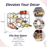 Gusto Nostro Countertop Wine Rack - 14 Bottle Freestanding Modern Black Metal Small - 3 Tier Tabletop Wine Holder Stand for Cabinet, Pantry - Wine Racks Countertop - No Assembly Required Gusto Nostro