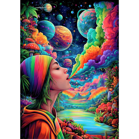 TOSTOG Diamond Art Kits for Adults, Starry Sky Diamond Paintings for Adults, Full Drill Rainbow Smoke Diamond Art Kits, 5D Diamond Paintings Kit Gem Painting Wall Decor and Gift 12 * 16 Inch. TOSTOG