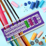 50 Positions Floss Organizer Embroidery Shelf, Luxiv Thread Organizers for Cross Stitch Embroidery Thread Holder with 15Pcs Replaceable Paper Card Sewing Needle, Embroidery Floss Organizer Luxiv