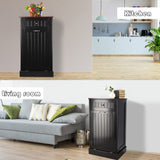 TOLEAD Tilt Out Trash Cabinet Free Standing 10 Gallon Recycling Trash Can Cabinet for Farmhouse Kitchen,Living Room, Dining Room, Black TOLEAD