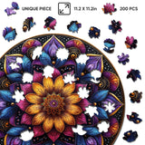 Mandala Wooden Puzzles for Adults 200 Pieces- Mandala Succulent Wooden Jigsaw Puzzles for Adults and Kids, Medium Family Reunion Puzzle, Valentine's Day Puzzle Gift for Lovers Friends Family jiroinlly