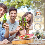 Framendino, 60 Pack Sublimation Blank Keychains Metal Bottle Opener Transfer Keychain Key Rings for DIY Personalized Photos (Round) Framendino