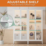TIMELESS PIECES 66" H Glass Display Cabinet 4-Tier,Lighted Display case,Curio Cabinet with Glass Doors and Adjustable Shelves, Display Shelf for Collectibles,Living Room TIMELESS PIECES