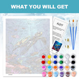 HITIRECOVI Sea Turtle Adult Paint by Number Kits on Canvas,Sea Turtle Paint by Numbers Adults,Paint by Number Canvas for Adults,DlY Painting by Number Adult for Gifts Home Wall Decor 16x20inch HITIRECOVI