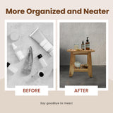 TEAKAURA Teak Shower Bench Stool, 14'' Compact Waterproof Wood Spa Bath Bench with Storage Shelf & Handle, Non-Slip Solid Teak Shower Seat Chair for Small Bathrooms Inside Shower and Outdoor Use TEAKAURA