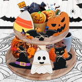 6PCS Halloween Wood Signs, Halloween Tiered Tray Decor, Halloween Decor, Halloween Git For Her, Halloween Day Shelf Personalized Decor, Mantle Decor, Farmhouse Tiered Tray Decor Aiolpy