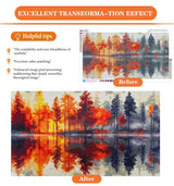 igoodom Large Diamond Painting, Landscape Large Diamond Art Kits for Adults, Full Drill Round Big Diamond Painting, DIY Gem Art and Crafts for Home Wall Decor Gift 27.5 X 15.7inch igoodom