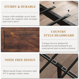 DOGIBIXO Rustic Brown King Size Led Bed Frame with Charging Station and Industrial Design DOGIBIXO