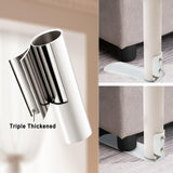 Stainless Steel Canopy Bed Frame Queen Size, Heavy Duty Queen Size Metal Canopy Frame for Metal Bed Wood Bed Bedroom Decor, White Jondow