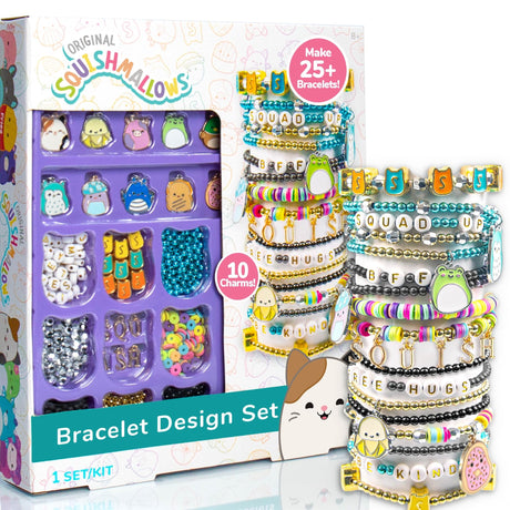 Squishmallows Original Bracelet Design Set, Cute & Friendship Bracelet Kit, Jewelry Making Kit, Charm Bracelet Making Kit, Beading & Jewelry Making, Friendship Bracelet Making Kit Squishmallows