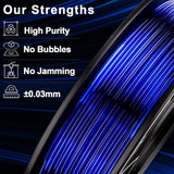 AMOLEN 3D Printer Filament Bundle, PETG Filament 1.75mm,Transcucent Clear/White,Red,Green,Blue Filament,PETG Transparent Filament with Light Transmission Feature,250g x 4 Spools Set AMOLEN