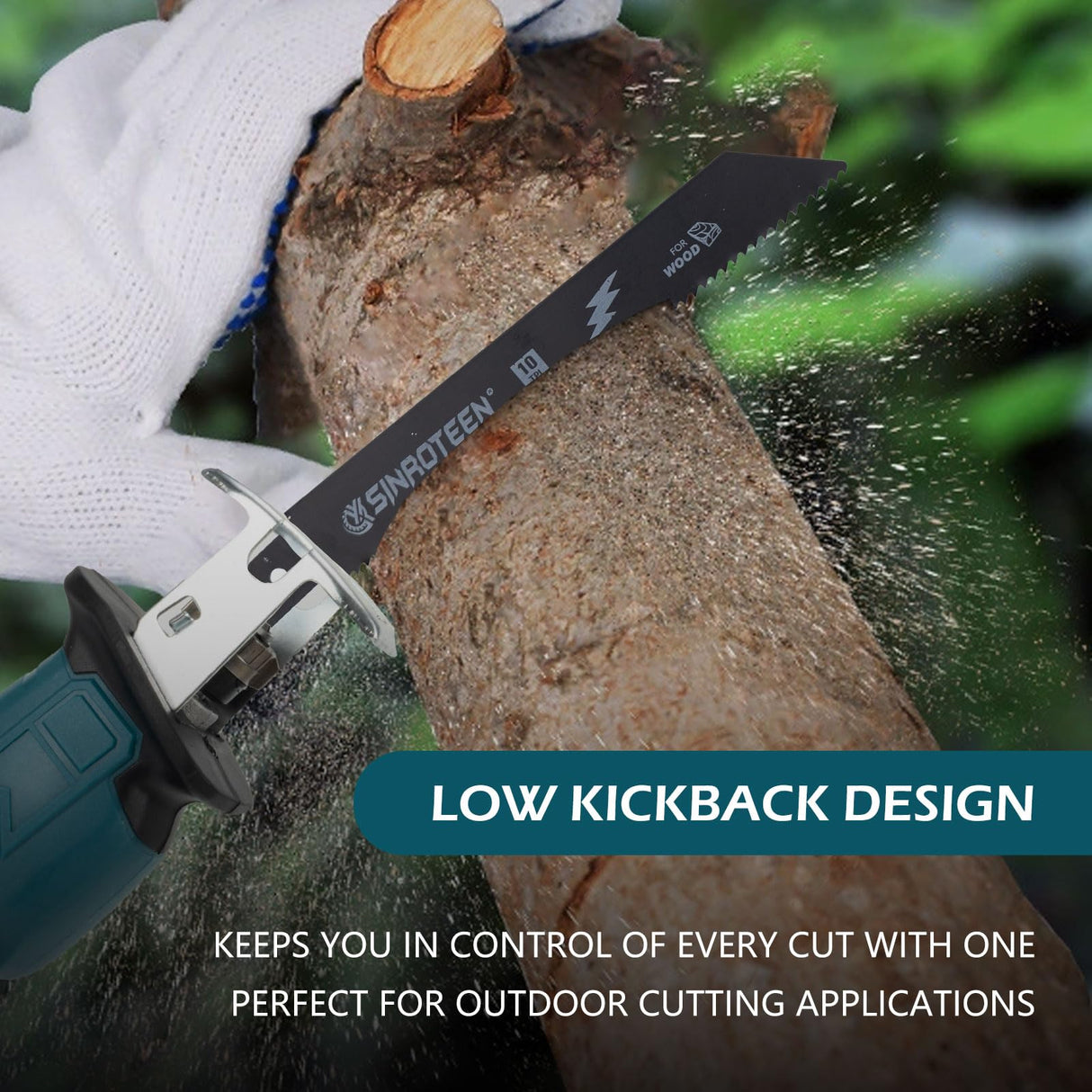 POHYEOL 24V MAX Cordless One-Handed Reciprocating Saw for Wood & Metal Cutting, Variable Speed,4 Saw Tool-Free Blade Change POHYEOL