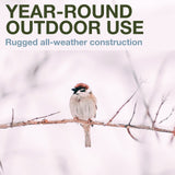 SWISSINNO Bird Feeder Davos Smart Birds. Feed Birds, not Mice & Rodents! Robust & Reliable for Hanging. Dual Food Chambers. Made in EU. Green SWISSINNO