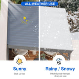 Domi 8x10FT Lean to Gazebo, Outdoor Hardtop Wall Mounted Gazebo with Sloping Galvanized Steel Roof, Upgraded Heavy Duty Mounted Shelter with Drainage System for Deck, Porch, Backyard domi outdoor living