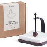 Walnut Napkin Holder for Table Wood Square Napkin Dispenser with Metal Cocktail Napkin Holder, Suitable for Kitchen, Restaurant, Bar, Office, Parties, Home Décor (South American black walnut Wood) celestree
