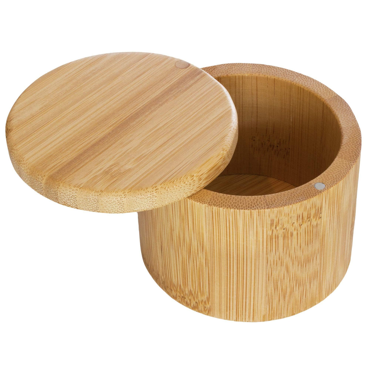 Totally Bamboo Salt Cellar Bamboo Storage Box with Magnetic Swivel Lid, 6 Ounce Capacity Totally Bamboo