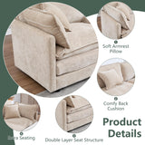 GNIXUU Cloud Couch Oversized Modular Sectional Sofa for Living Room, Modern Chenille 7 Seater Corner Sofa with Deep Seat, Large U-Shaped Couch Set for Spacious Space Apartment, Camel GNIXUU