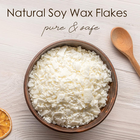 CHILLFLAME Soy Wax Flakes, Natural Candle Wax, Organic Soy Wax for Candle Making from Farm, No Harmless, Additives, and Pure (5 lb) CHILLFLAME