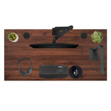 Uplift Desk Walnut Laminate (80 x 30 inch) Standing Desk 2-Leg V2 Adjustable Stand Up C-Frame (Black), Advanced Keypad, Wire Grommets, Wire Tray, Rocker Board UPLIFTDESK