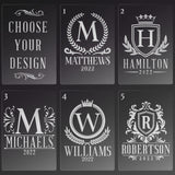 Personalized Whiskey Decanter Set - 5 Design Options - Custom Liquor 25 oz, 750ml Liquor Decanter w/Whiskey Glass Set Options, Birthday & Retirement Gifts for Men Lara Laser Works