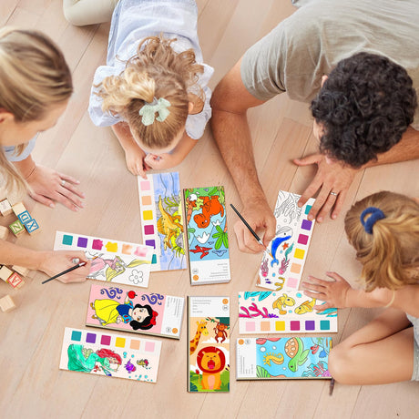 ZHOC Paint with Water Coloring Books for Kids, Pocket Mess Free Watercolor Painting Sets for Kids Ages 3 4 5 6 7 8+, Water Color Paint Set Arts and Crafts Gift for Boys Girls, Princess ZHOC