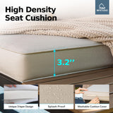 MFSTUDIO 6 Pieces Outdoor Patio Furniture Set with Fire Pit Table, Metal Outdoor Sectional Sofa Conversation Set for Backyard,Garden MFSTUDIO