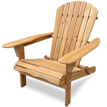 BTEXPERT Outdoor Wooden Folding Adirondack Chair Assembled Backrest, for Patio Lounge Lawn Garden Backyard Deck Fire Pit Pool Beach 350lb Weight Capacity