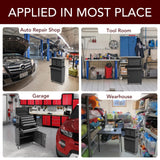 WAYTRIM 5-Drawer Rolling Tool Chest, Removable Tool Cabinet Box with Wheels and Drawers, Tool Cabinet Storage Box, Adjustable Shelf, Portable with Wheels and Lock for Warehouse, Repair Shop (Black) WAYTRIM