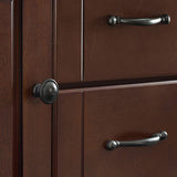 Crosley Furniture Eleanor Wood Top Kitchen Island with Spice Rack, Storage Drawers and Shelves, Mahogany Crosley Furniture