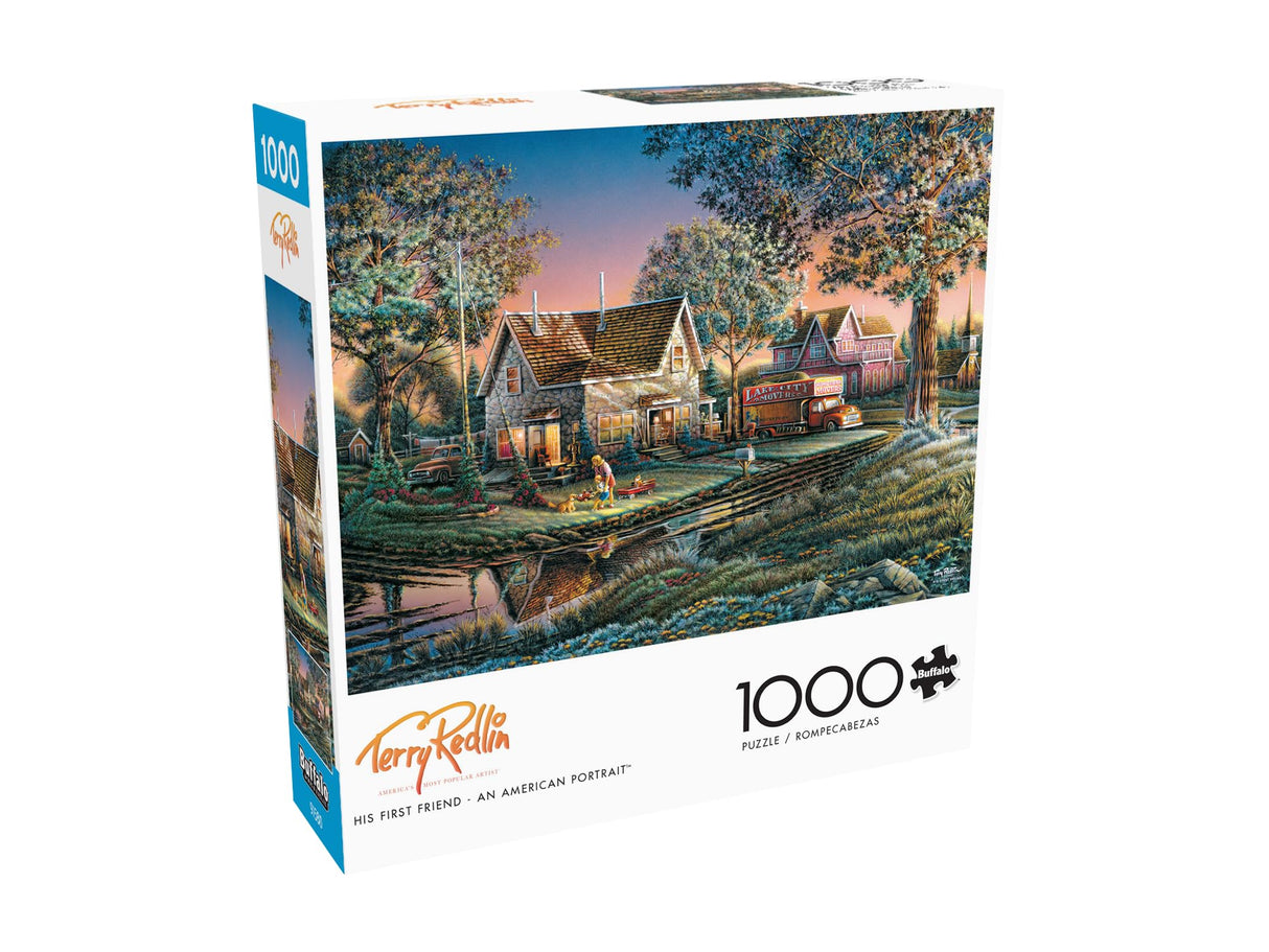 Buffalo Games - Terry Redlin - His First Friend - 1000 Piece Jigsaw Puzzle for Adults Challenging Puzzle Perfect for Game Nights - 1000 Piece Finished Size is 26.75 x 19.75, Large Buffalo Games