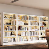 Guomao 5 Tier White Metal Bookshelf, 71" H Bookcase with Adjustable Shelves, Heavy Duty Storage Bookshelves Tall Bookcase for Library, Office, Living Room, Classroom, Including Book Stopper(White) Guomao