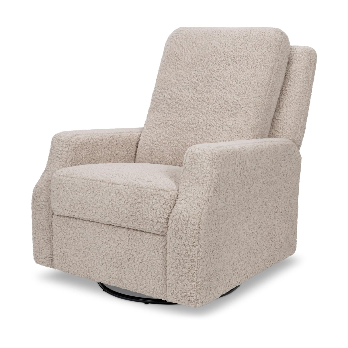 Namesake Crewe Glider Recliner Nursery Chair - GREENGUARD Gold & Certi-PUR US Certified, Cozy 360° Swivel Rocker Recliner, Versatile Glider Rocking Chair for Nursery & Living Room, Earl Grey Shearling NAMESAKE
